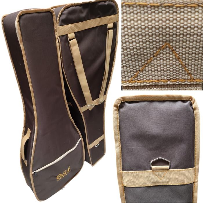 Tas Gitar Akustik Cort Size Jumbo Warna Coklat Anti Air Busa Tebal Ransel Dan Jinjing Pasti Diskon