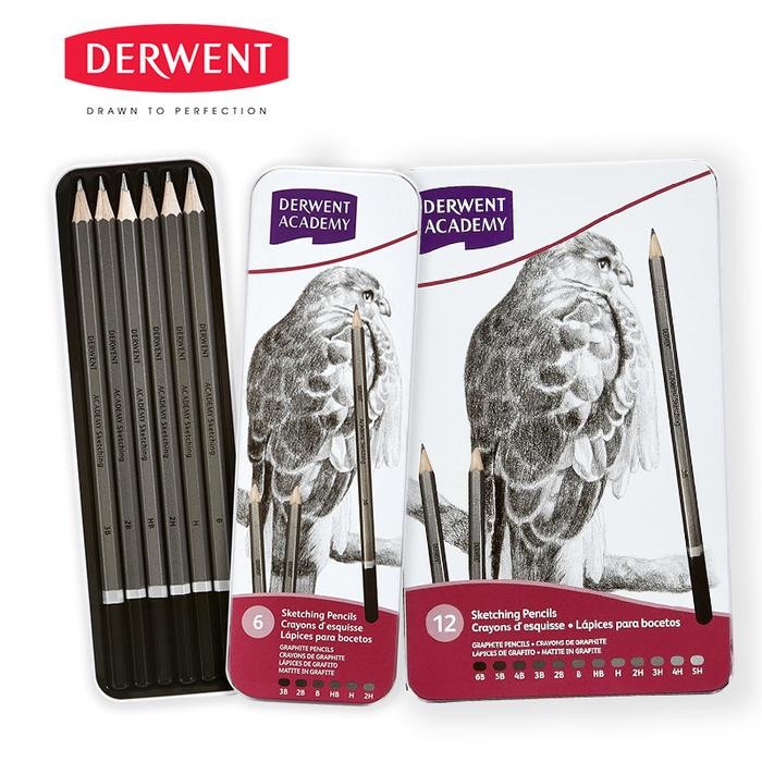 

Pensil Sketsa Gambar Derwent Academy Sketching Pencil Set Metal Tin