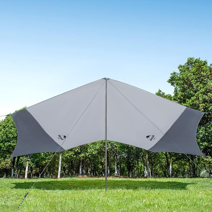 Diskon Flysheet Hexagonal Naturehike Nh16T013-S Black 520X460Cm With 2 Poles