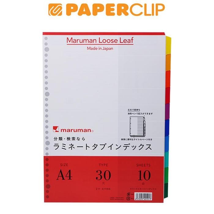 

INDEX FILE NOTE A4 MARUMAN LT4