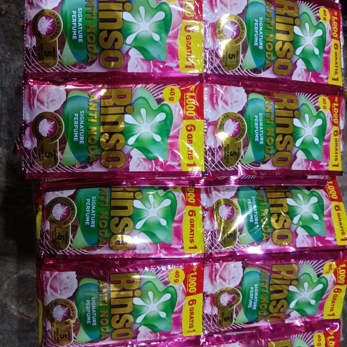 

Rinso cair sachet Rose fresh / pink per karton 1dus