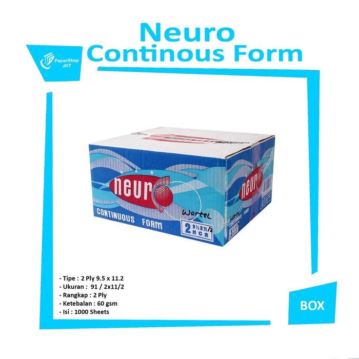 

NEURO Continous Form 91/2 x 11/2 2Ply/2 ( K2 Wartel )