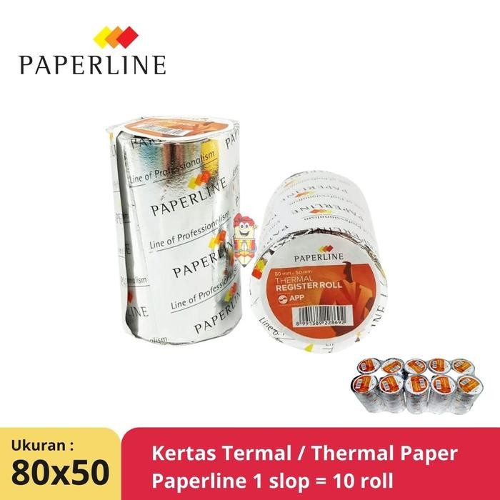 

Kertas Termal / Thermal Paper Paperline 1 slop = 10 roll