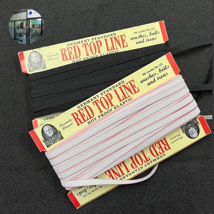 

Karet elastis red top line 0,8cm roll