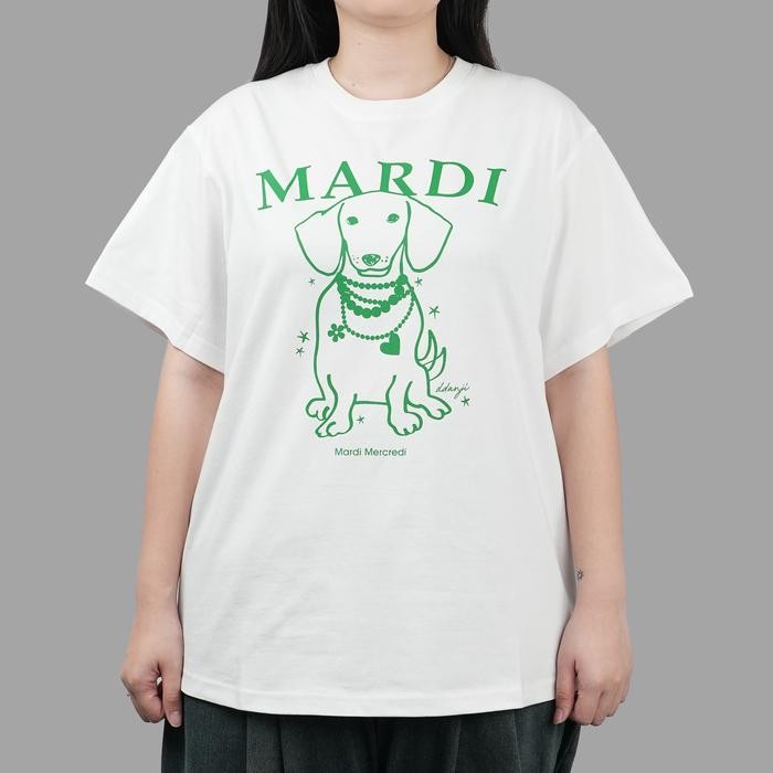 Mardi Mercredi STT Djanji White Green Tee (100% Authentic)