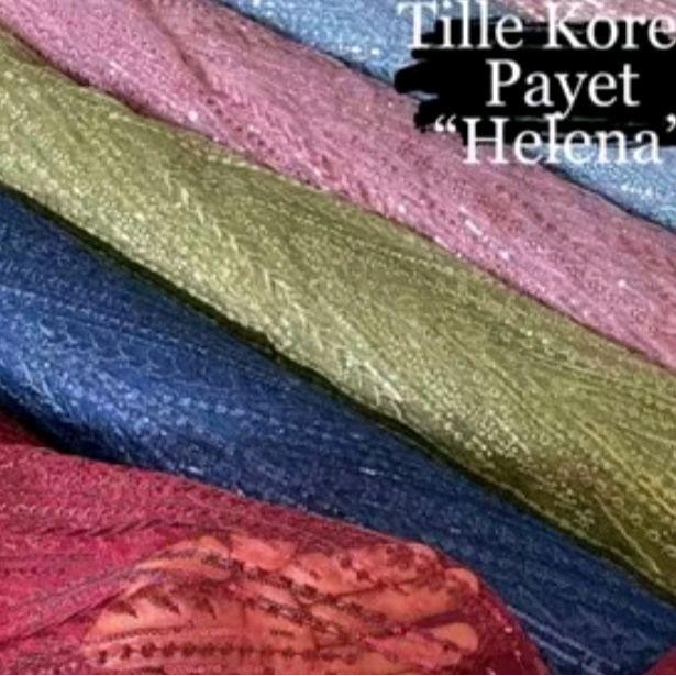 

Kain Brukat Tile Korea Pull payet Akar Motif HELENA pull Mutiara