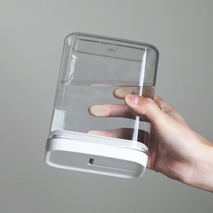 Toples Kedap Udara Putih Food Container Toples Kotak Bening Kotak