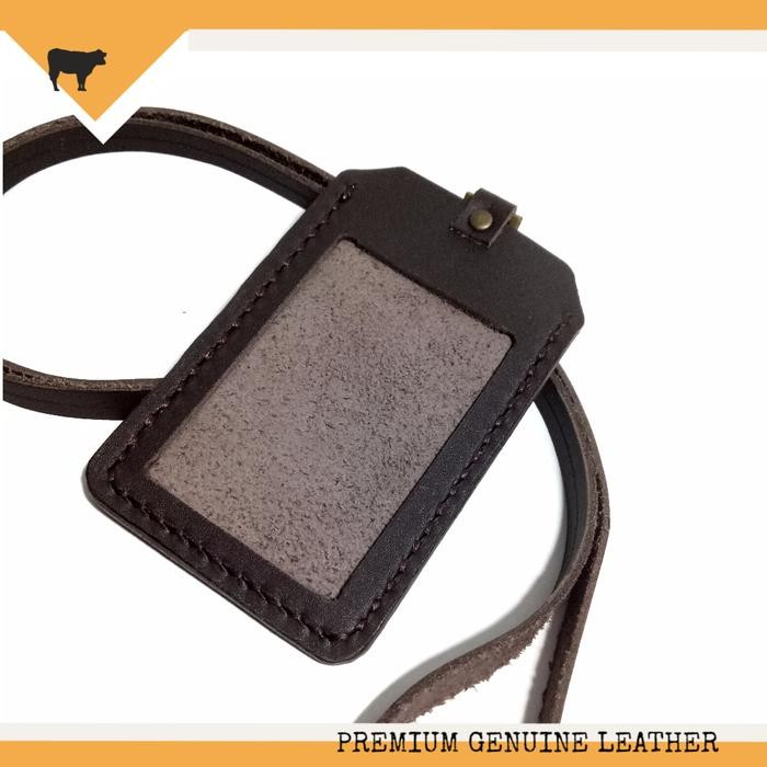 

GENUINE LEATHER CARD HOLDER, ID CARD CASE HANDMADE DARK BROWN