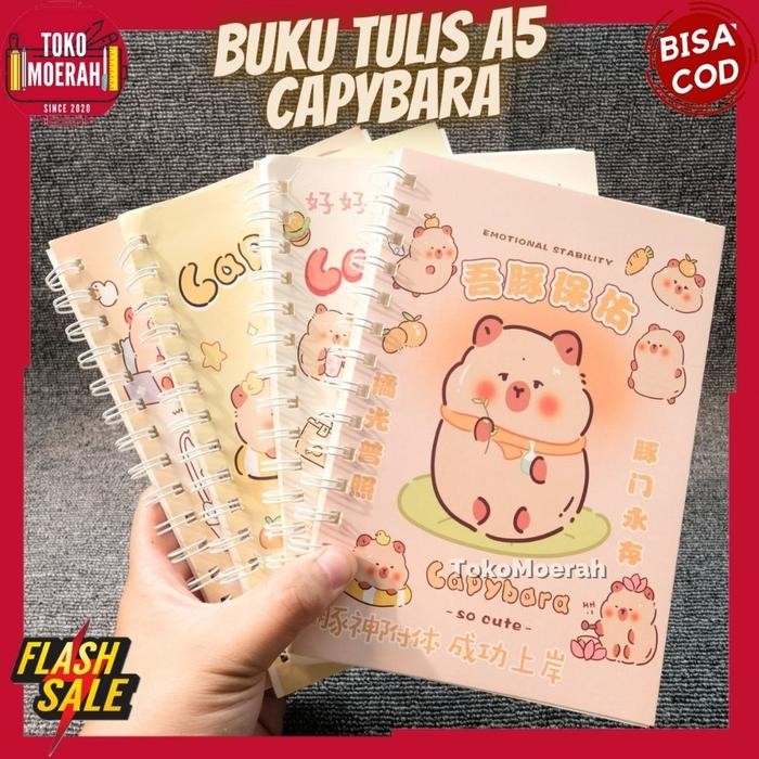 

BUKU TULIS CAPYBARA BUKU A5 SPIRAL MOTIF CAPYBARA LUCU UNIK BUKU KAPIBARA A5 IMUT