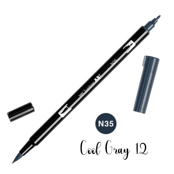 

Tombow - ABT Dual Brush pen - ABT N35 Cool Gray 12