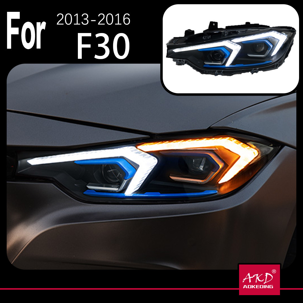 AKD Car Model for BMW F30 LED Headlight 2013-2019 F31 Head Lamp 318i
