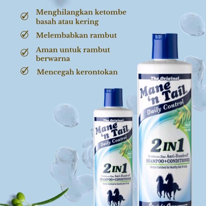 Diskon Mane N Tail 2In1 Anti Dandruff Shampoo Conditioner 355Ml Daily Control Shampo Kuda Anti