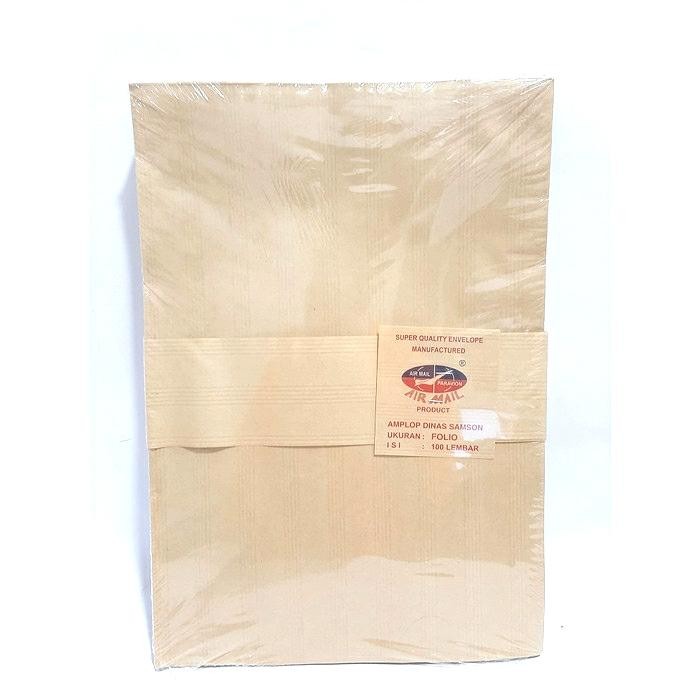 

AMPLOP COKLAT F4 FOLIO A4 MERK AIRMAIL / AMPLOP COKELAT SALUR ISI 100 KODE 1410