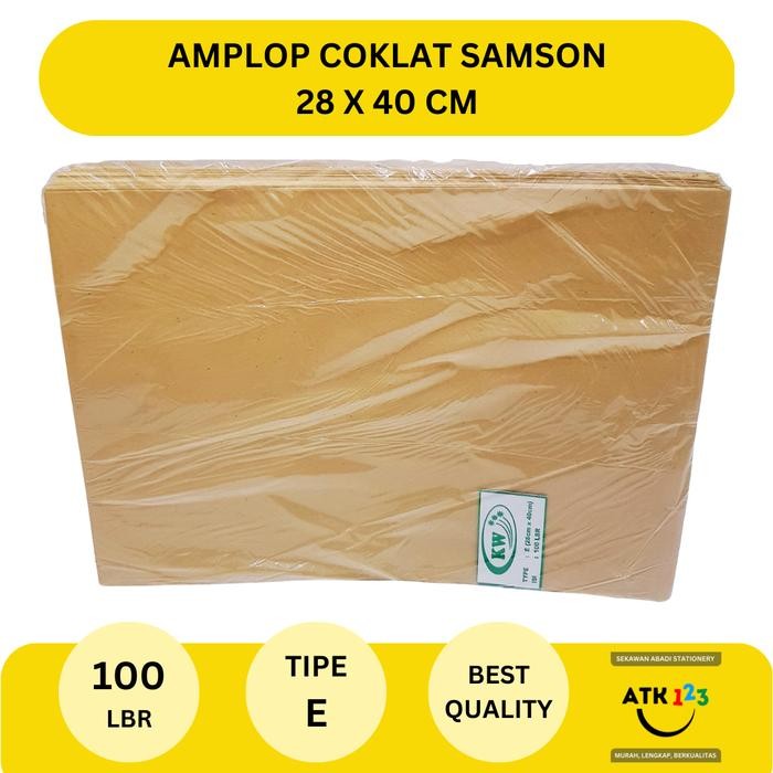 

AMPLOP COKLAT SAMSON E UKURAN 28X40CM / AMPLOP DOKUMEN / LAMARAN KERJA KODE 224