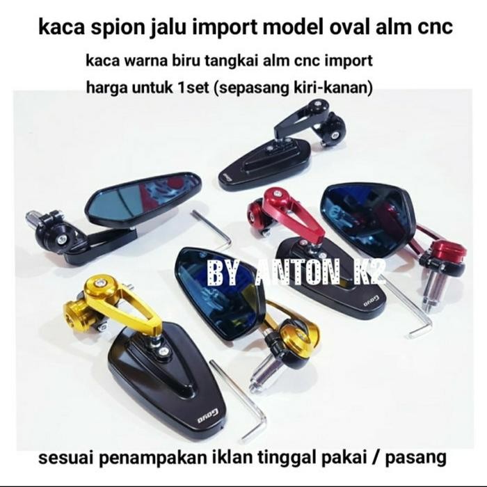 BEST KACA SPION JALU OVAL VARIASI MOTOR GENIO-SCOOPY-BEAT STREET-BEAT NEW