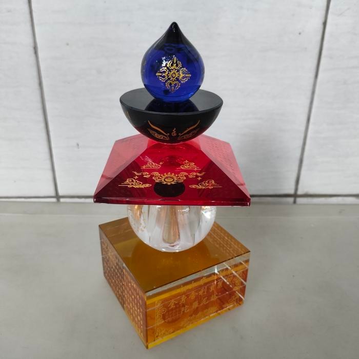 Tempat Relik Model Pagoda 5 Elemen Ukuran Besar 18 Cm