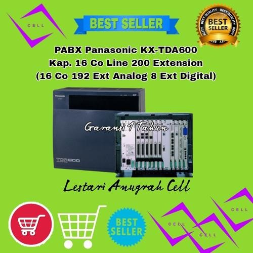 Pabx Panasonic KX-TDA600 - Kap 16 Co Line 200 Extension