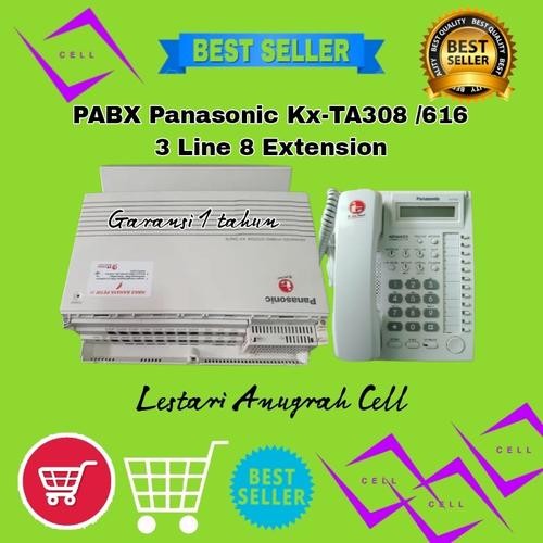 Pabx Panasonic Kx-TA308 /616 - Pabx Murah - 3 Line 8 Extension - bergaransi