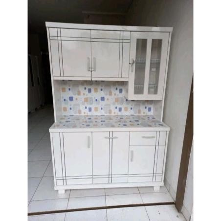 Lemari Dapur Rak Piring Kayu Minimalis 3 Pintu Sayur