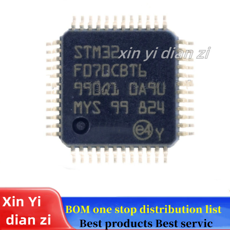2pcs/lot STM32F070CBT6 STM32F070 QFP microcontroller ic chips in stock