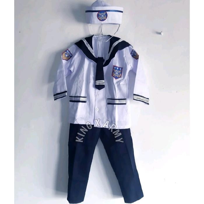 ASLI Ready Baju Profesi Pelaut Popaye / Baju Anak Pelayaran / Seragam TK READY STOCK