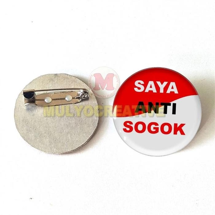 

Lencana Pin Saya Anti Sogok Pin Bros Model Bulat PREMIUM