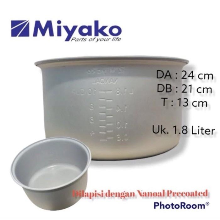 Panci Rice Cooker Miyako 1,8L Untuk Type Mcm 508 Sbc Original