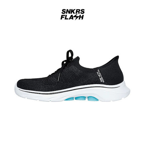SKECHERS GO WALK 7 BLACK AQUA Sepatu Casual Wanita - 125213BKAQ - Size 38.5