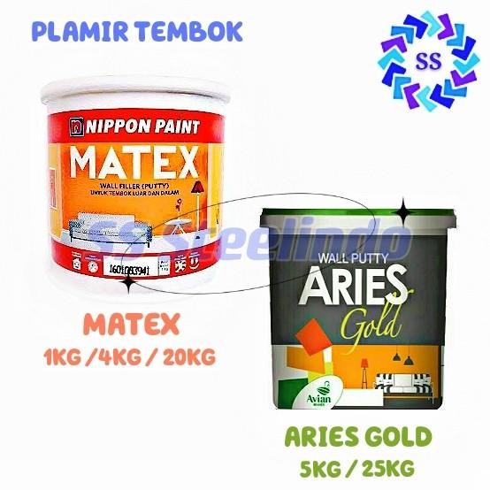 Plamir Tembok / Wall Putty Matex - Aries Gold
