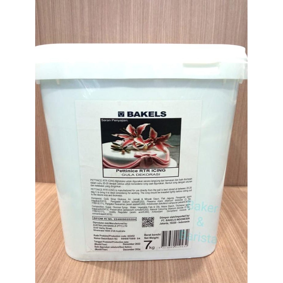 

NEW! FONDANT ICING BAKELS WHITE PUTIH 7KG