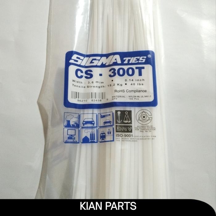 

ASLI Kabel Ties Sigma CS 300T PUTIH READY STOCK