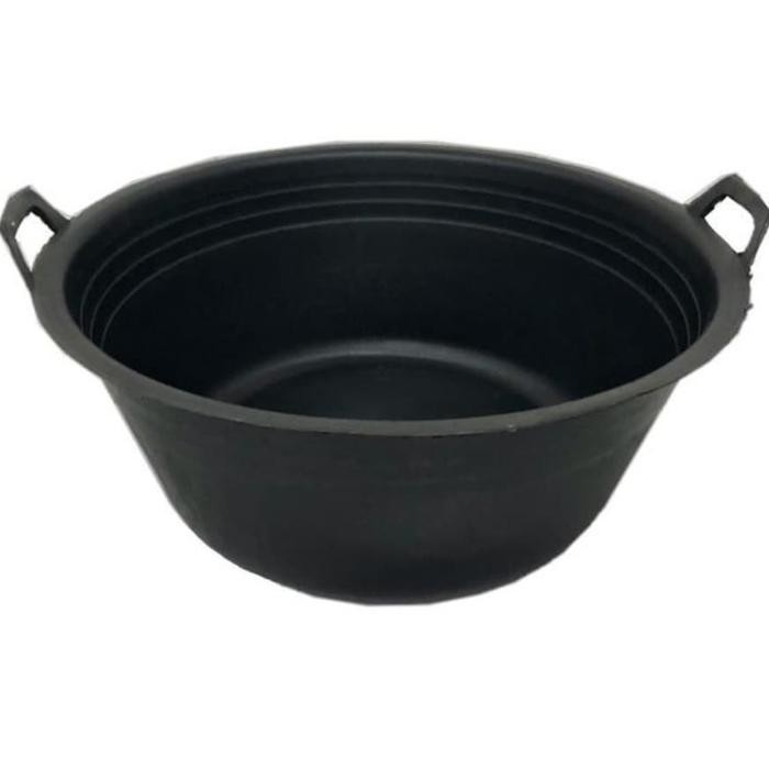 HC87 Bak Karet 20 Kuali Hitam Baskom Kuping Ember Anti Pecah Waskom As