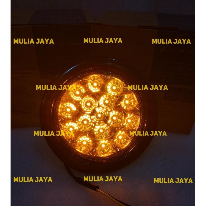 Lampu Stop Led Bulat Truk 24 Volt/Stop Lamp Volvo/Lampu Rem Bulat Led/ By Shiliduo 24 Volt