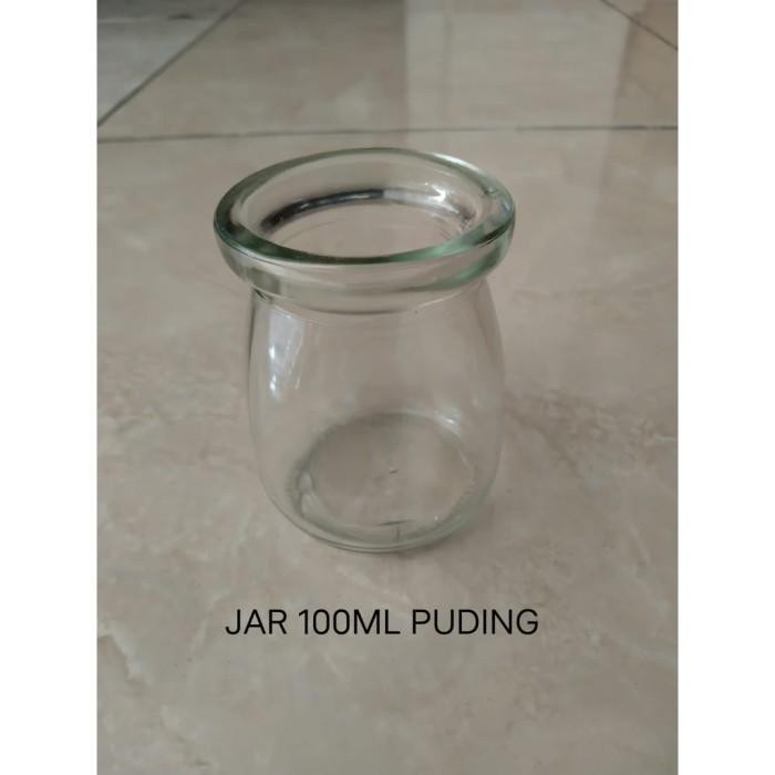 Lusinan 100ml TOPLES PUDDING TUTUP PLASTIK / JAR KACA 100 ml