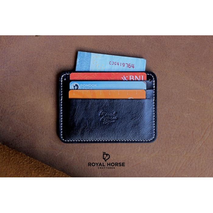 

ASLI Card er kulit, dompet kartu kulit asli handmade hitam READY STOCK