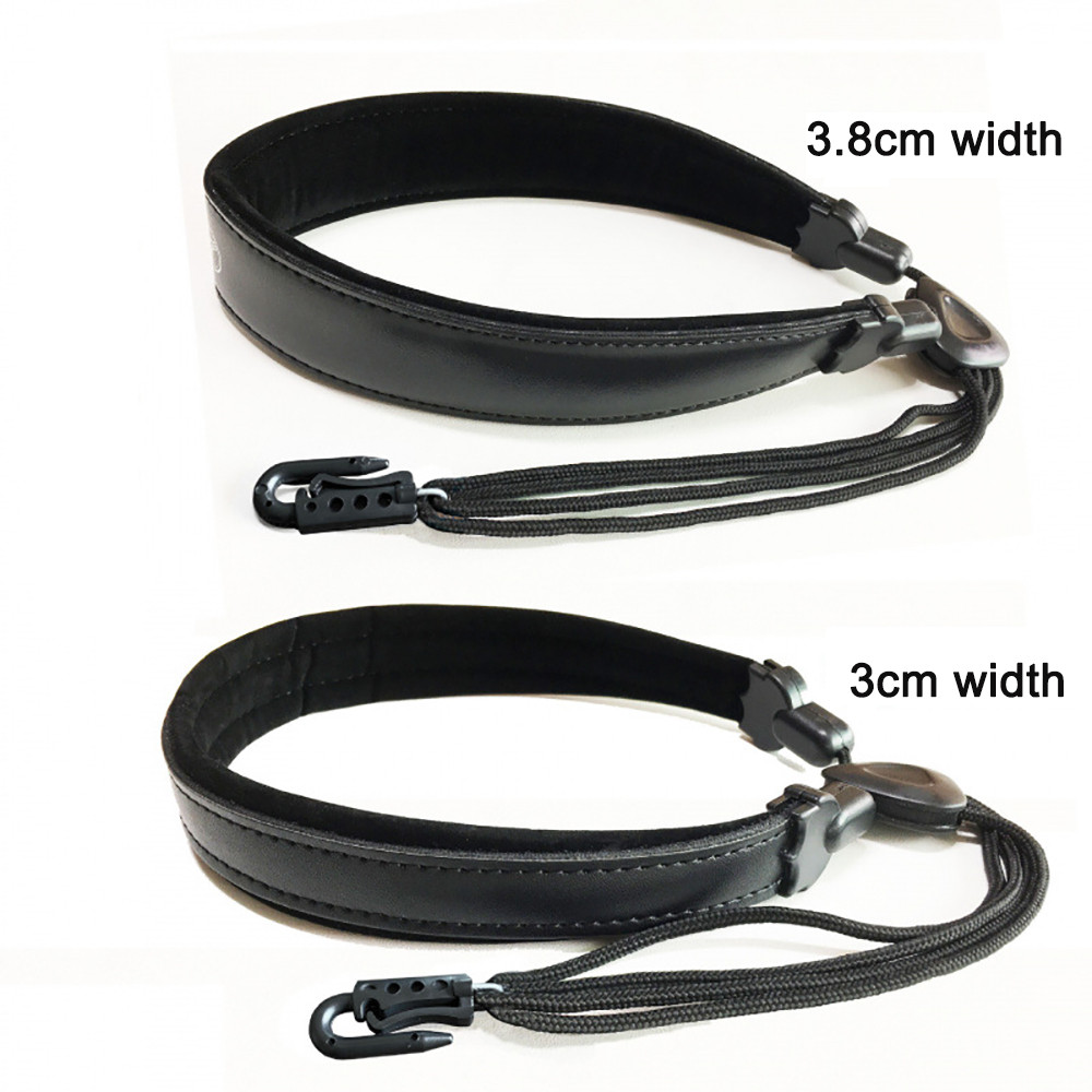 Saxophone Shoulder Strap with Comfortable Shoulder Pads Adjustable Saxophone Neck Strap Black 3.8cm&