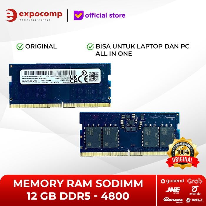 Terlaris Memory Ram Sodimm 12 Gb Ddr5 - 4800 Original New Lenovo Gaming Loq Bisa Untuk Laptop Dan