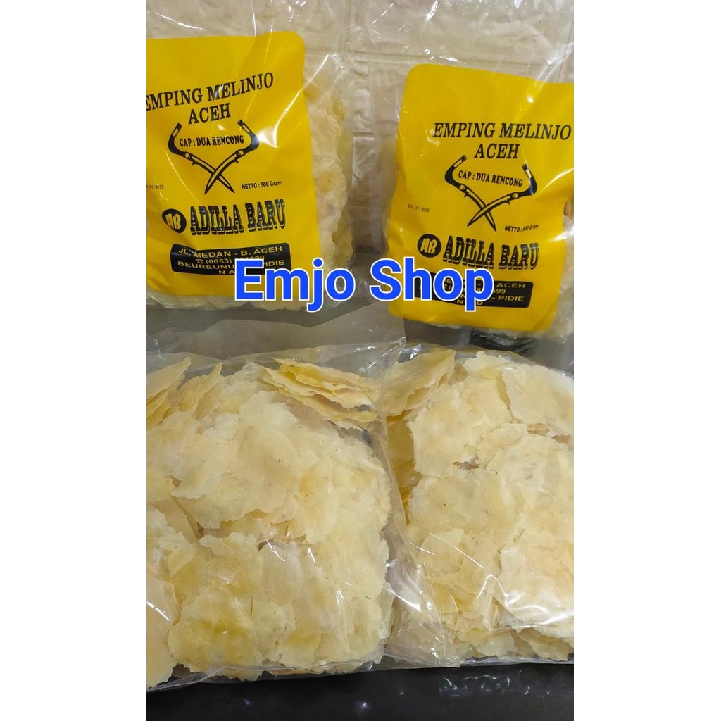 

Emping Melinjo Aceh Super Lebar Dan Tipis Kemasan 500Gr