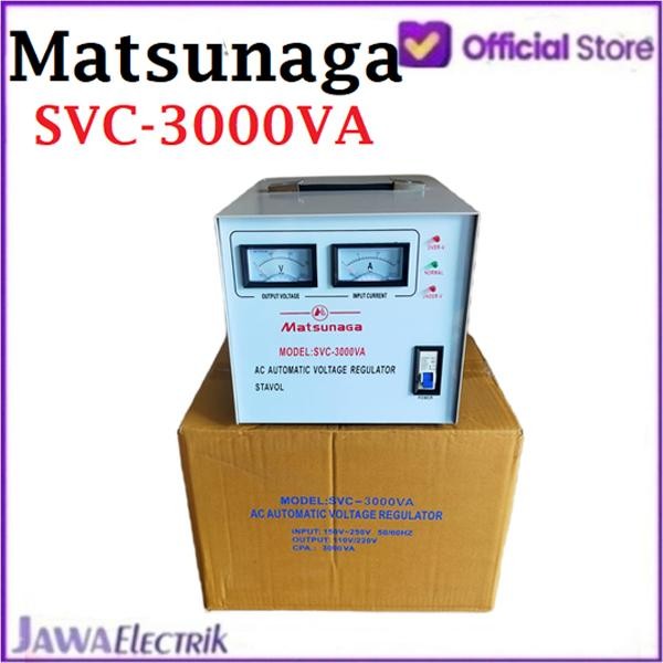 Stabilizer Matsunaga SVC-3000N Dual Output 110VAC/220VAC untuk PC, Komputer, dan Elektronik Lainnya