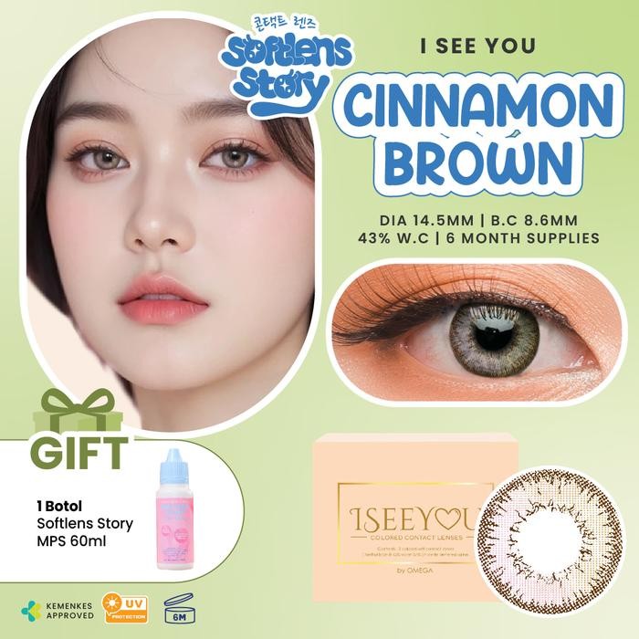 I See You Cinnamon Brown Softlens Warna Bulanan