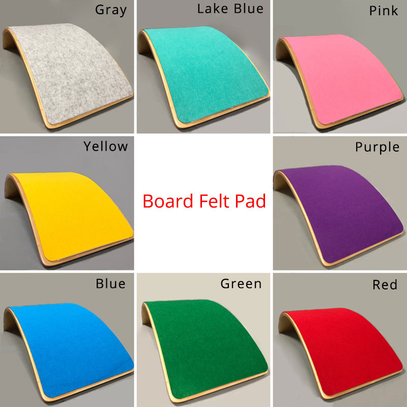 

Felt Pad for Wood Balance Board Cover Pad With Adhesive Curved Board Non-slip Mat Children Game