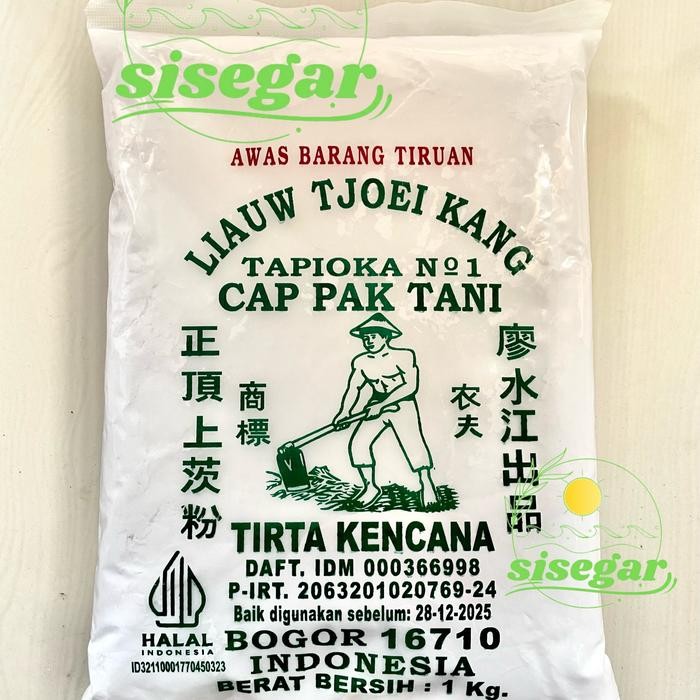 

(Rdm) - Tepung Tapioka Sagu Cap Pak Tani Liauw Tjoei Kang 1Kg