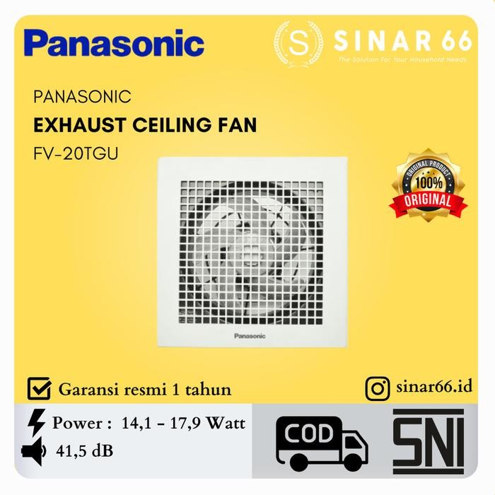 EN4U Panasonic Exhaust Ceiling Fan Plafon Plafond 8" 8 Inch Fv-20Tgu 20 Tgu