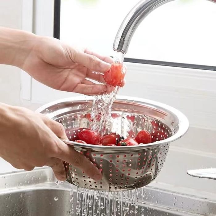 Baskom Bolong Stainless 40cm