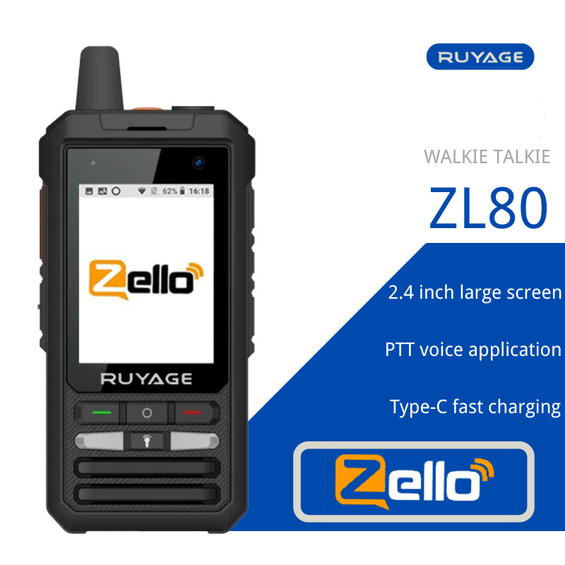Ruyage ZL80 Walkie Talkie Phone Zello APP 4G Network 100 Miles Long