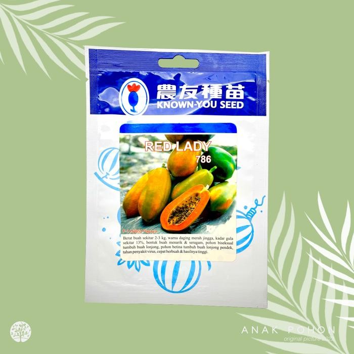 ORIGINAL (1 PACK) Benih Pepaya Red Lady 786 F1 Hybdrid - Known You Seed READY STOCK