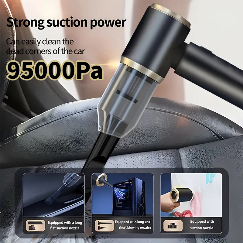 IMPORT 95000PA CAR VACUUM CLEANER STRONG SUCTION MINI DUSTER PORTABLE WIRELESS VACUUM CLEANERS