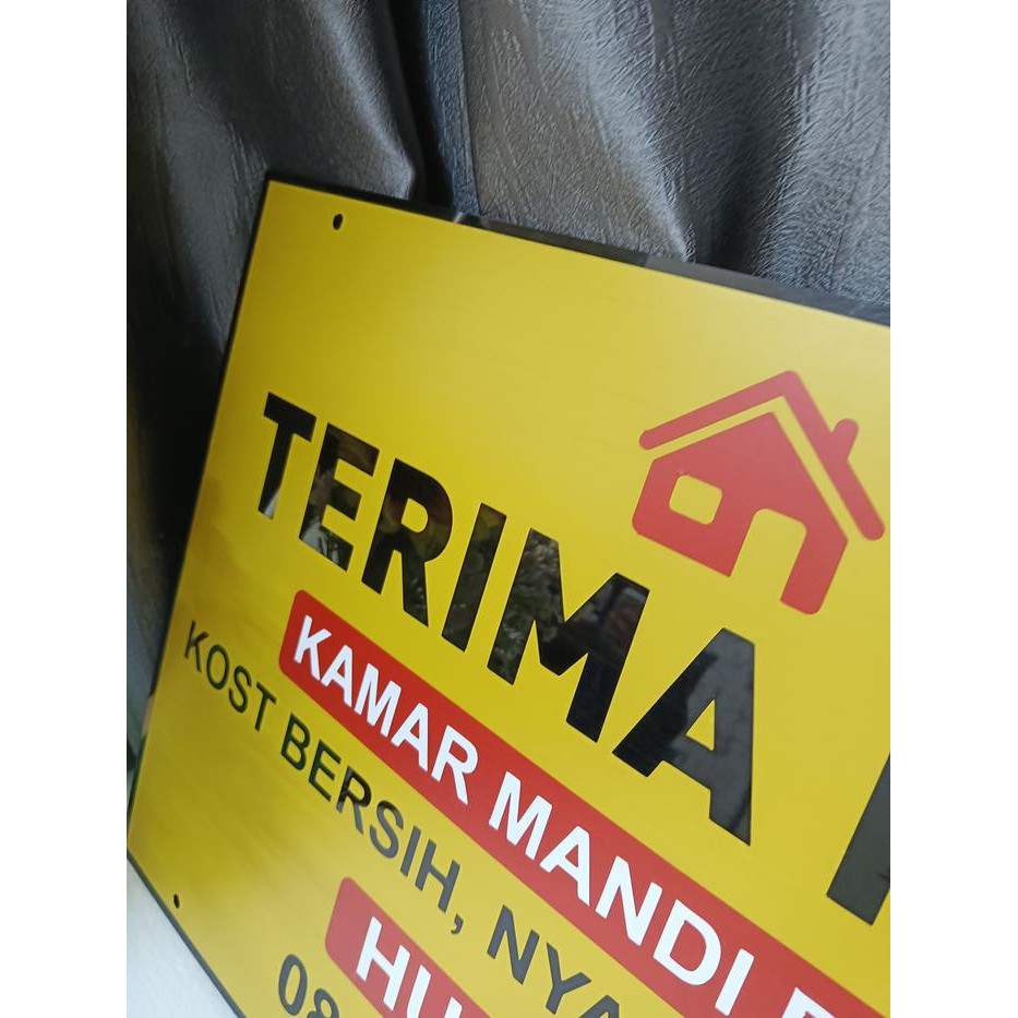 

Papan Plat Kost / Papan No Rumah Custom 2Mm 30X45Cm + Cutting Stiker Oracal