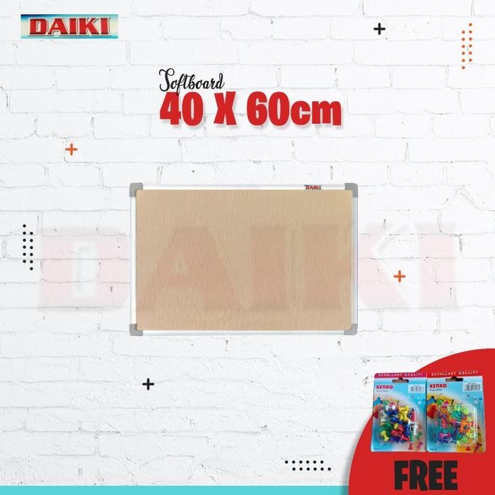 

Softboard / Cork Board Classic Daiki Gantung Uk 40X60 Cm