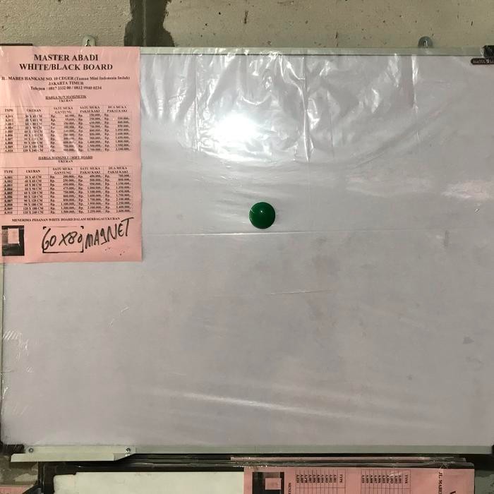 

Papan Tulis / Whiteboard Gantung 40X60 Magnetik
